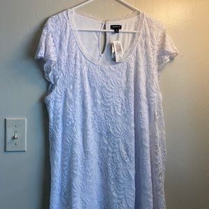 New with tags, white lace top.